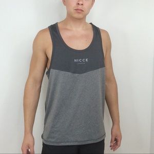 Nicce London Grey Jersey Tank Top M